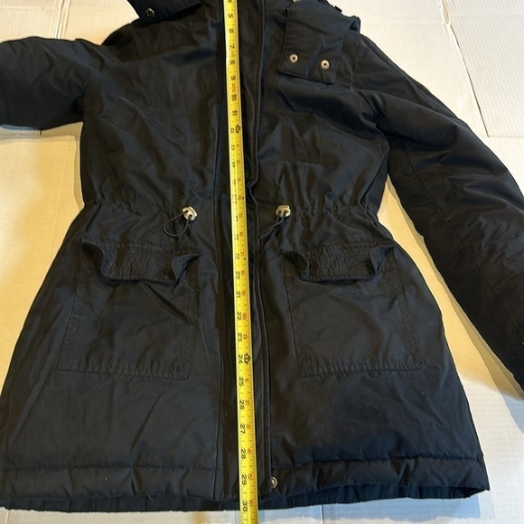 Hollister California 1922 black puffer jacket bungee waist front pockets zipper - Picture 6 of 13